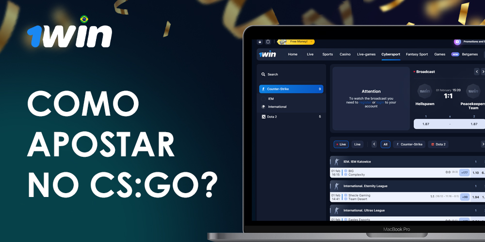 Instruções passo a passo sobre como apostar em CS:GO com bookmaker 1Win